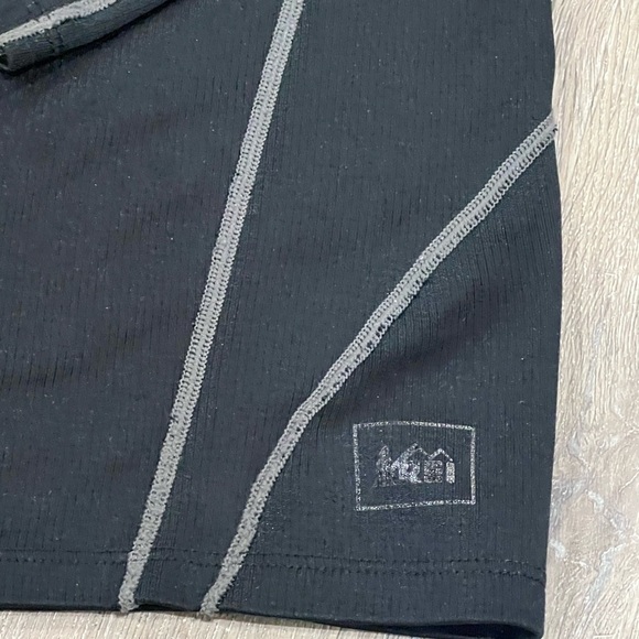 REI Large Thermal Half Zip Black Layer Sweater Pullover Hiking Tactical Top - Picture 3 of 6